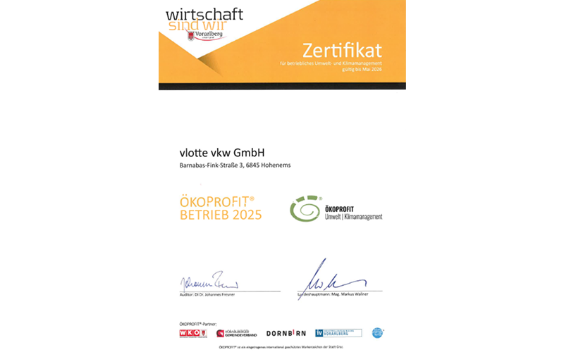 Ökoprofit Betrieb 2025
